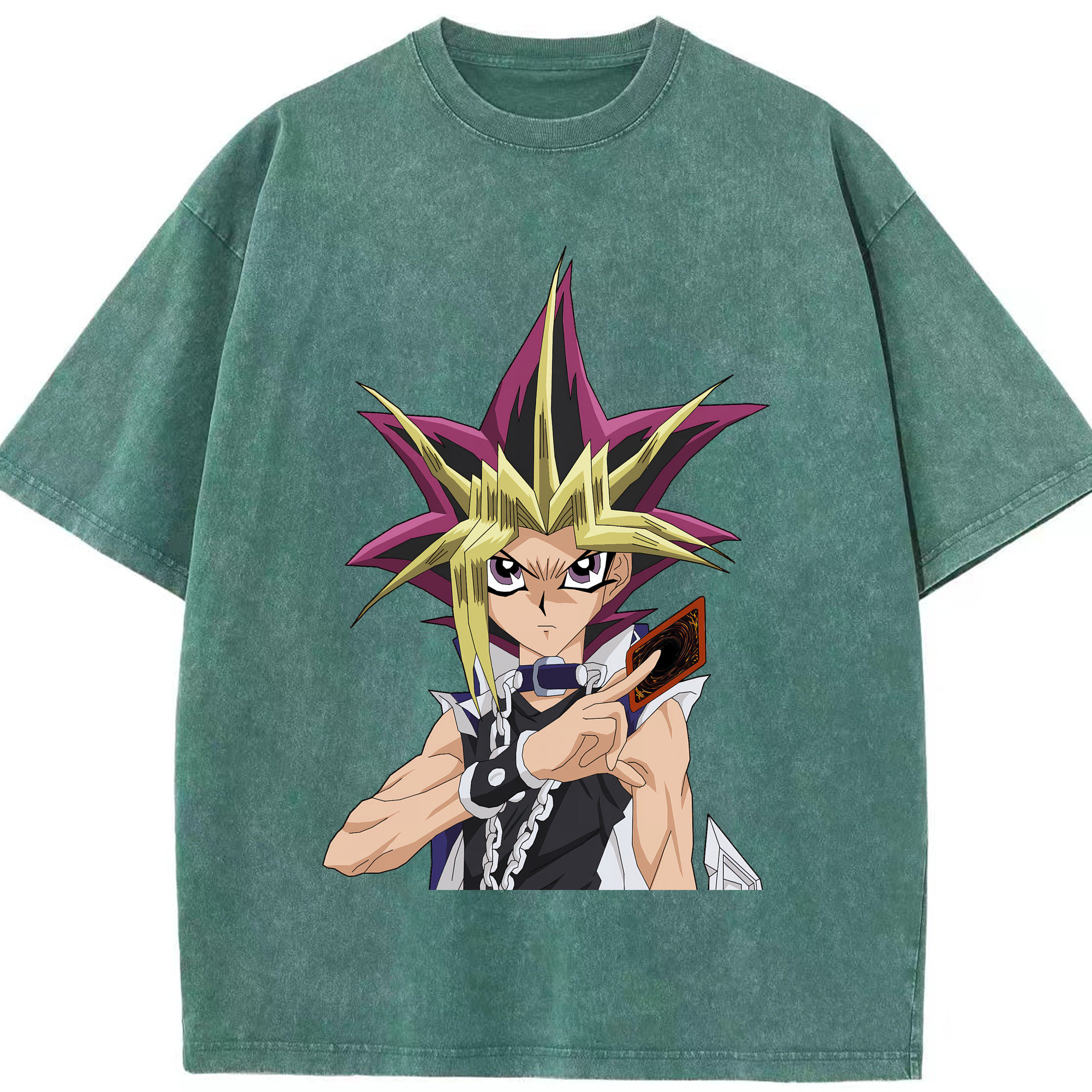 （画像用） 遊☆戯☆王 Yu-Gi-Oh! 綿100% ヴィンテージ風 半袖Tシャツ（フロントプリント）
